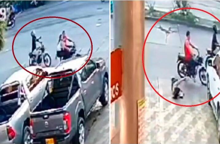  Vídeo | En Barrancabermeja sicario disparó contra pareja, y luego se estrelló