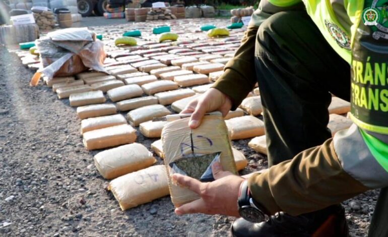  Cayó en Sabana de Torres, el cargamento de drogas más grande en los últimos años en Santander